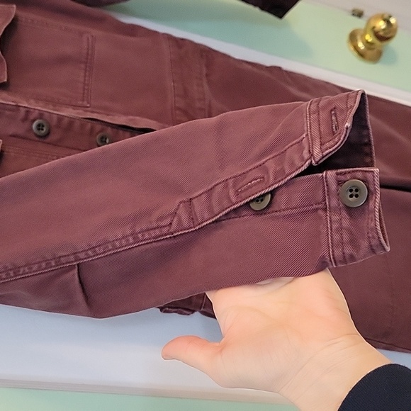 Madewell coverall jumpsuit size XS plum color 100%cotton 6 pockets - Picture 3 of 14